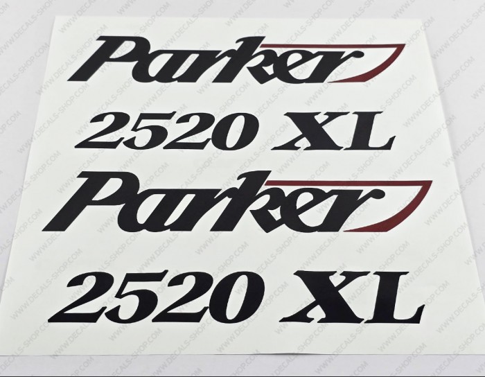 Parker 2520 XL Boat Logo Decal Set of 2 x 10"